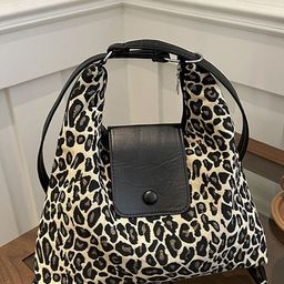 LULU & SKY Animal Textured PU Oversized Structured Handheld Bag with Cut Work-image-2