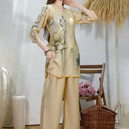 NIGHT FLOSS Printed Tunic & Trouser Co-Ord Set image 2