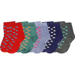 NESKA MODA Pair of 5 Multicolored Ankle Length Socks-image-8