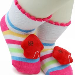 NESKA MODA 6 To 12 Months Cotton Home Face Home Print Baby Ankle Socks/ Booties-image-33
