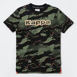 Kappa Boys Camouflage Printed Applique T-shirt-picture-31
