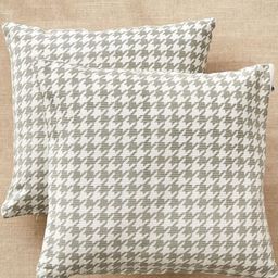 Home Centre Stria Ash Unisex Set of 2 Geometric Printed Anti Slip Square Cushion Covers-18