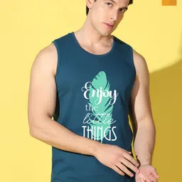 WOOSTRO Pack Of 2 Printed Combed Cotton Gym Vests VWS26(ENJOY PEACOCK)(RUN MUSTARD)-image-80