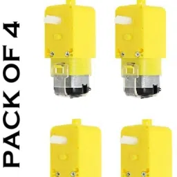 PACK OF 4 100 RPM Straight DC Geared BO Motor Single Shaft Electronic Components Electronic Hobby Kit-image-43