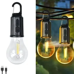 mz T01 (CAMPING LED LAMP) 3 Light Modes, Retro Design with Type C USB Charging 5 hrs Bulb Emergency Light image 2