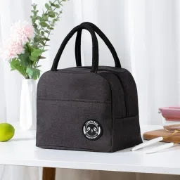 Trendy Portable Lunch Bag - Perfect for Everyday Use - For Work & School (BLACK) 1 Containers Lunch Box-24