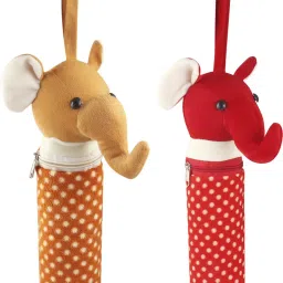 Elephant Orange & Red Baby Feeding Bottle Cover Pack of 2-image-65