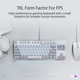 ASUS ROG Strix Scope NX TKL Moonlight White Wired USB Laptop-size Gaming Keyboard Compatible with Desktop, Laptop, Mac , with gaming mode ,multimedia_keys,X806 ROG Strix Scope NX TKL Moonlight White Mechanical Gaming Keyboard image 3