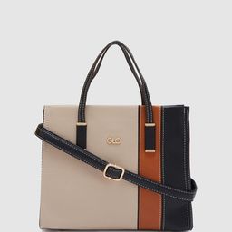 Globus Women Brown Colourblocked Casual Handheld Bag-48