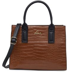 Lavie Textured Shopper Synthetic Leather Satchel-image-25