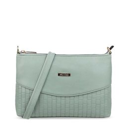 Metro Green Textured PU Swagger Sling Bag-40