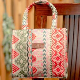 NR By Nidhi Rathi Self Design Shopper Tote Bag-picture-0