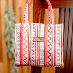 NR By Nidhi Rathi Self Design Small Tote Bag-image-29