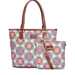 THE CLOWNFISH Set Of 2 Printed Structured Leather Shoulder Bag-7