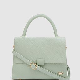 Globus Women Mint Green Textured Casual Handheld Bag-41