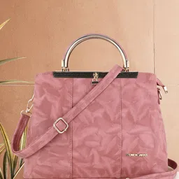 WOMEN MARKS Pink PU Structured Handheld Bag-20