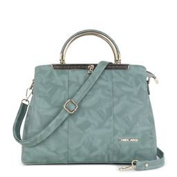 WOMEN MARKS Green PU Structured Handheld Bag with Tasselled-15