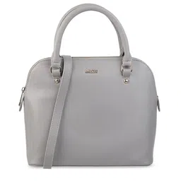 Mochi Grey PU Structured Handheld Bag-image-22