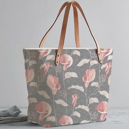 The Purple Tree Women Floral Printed Canvas Shopper Tote Bag-image-22