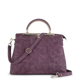 WOMEN MARKS Purple PU Structured Handheld Bag with Bow Detail-41