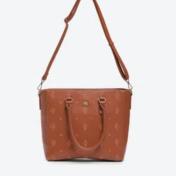 Biba Women Ethnic Motifs Printed Structured PU Handheld Bag-image-8