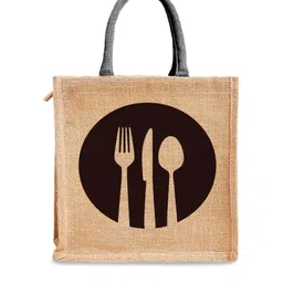 Kuber Industries Pack of 2 Printed Structured JuteHandheld Bag image 2