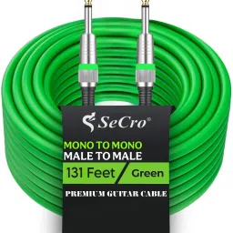 Guitar Cable Premium 6.35mm Mono Jack 1/4" TS Cable (Green,131 Feet(40 Meter)) Microphone, Audio Sound Consoles, Power Amplifier, Wireless Microphone Receiver.-image-34