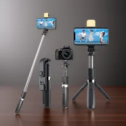 Clairbell KF2_R1S Bluetooth Selfie Sticks with Remote and Selfie Light Single Gimbal for Mobile-37