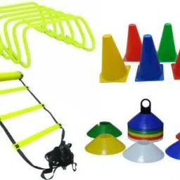 Agility kit 4 Mtr. Ladder 10 saucer 6 cone of 6 inch 6 hurdle Football & Fitness Kit-image-32