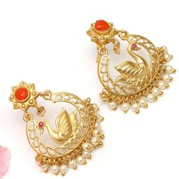 Ozanoo Gold Plated Animal Shaped Chandbalis Earrings-image-57