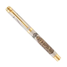 VEA Silver-Toned & Gold-Toned Tirupati Balaji Printed Rollerball Pen-picture-5