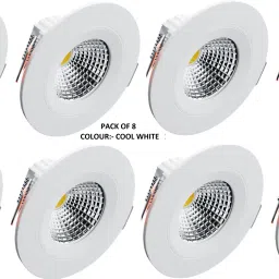 3W Deep Junction Box Led with in-Built Driver led Conceal (Pack of 8) Ceiling Light Ceiling Lamp-22