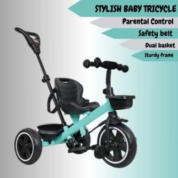 Classic 500 Plug N Play Tricycle for kids | Baby Tricycle With Parental Push Handle & Seat Belt | 2 Years to 4 Years Boys & Girls Cycle | Kids Baby Tricycle-image-67