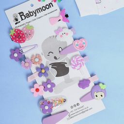 Babymoon Set of 14 Purple Unicorn Hair Clips-7