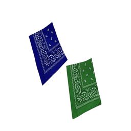 Aadikart Pack of 2 Green & Blue Paisley Printed Cotton Bandanas-image-48