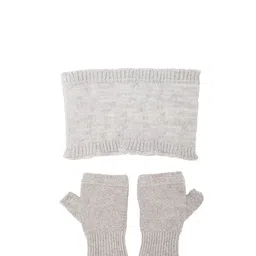 Bharatasya Unisex Grey Pack of Training or Gym Headband and Gloves-image-12