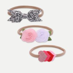 Babymoon Girls Pack Of 3 Bow Hairbands-image-69