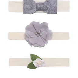 Babymoon Girls Set Of 3 Grey Hairbands-picture-26