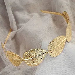 SYGA Women Leaf-Design Metal Hairband-image-50