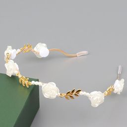 SYGA Women Floral-Shaped Pearl-Beaded Metal Hairband-43