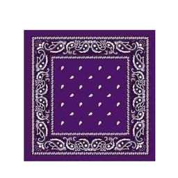 Aadikart Purple & White Paisley Cotton Printed Bandana-2
