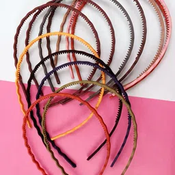 VAGHBHATT Women Set Of 12 Red & Yellow Hairband-67