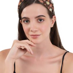 BuckleUp Women Brown Printed Hairband-image-89