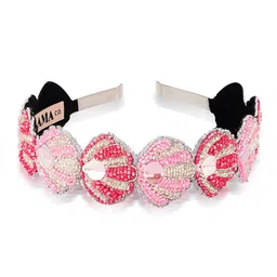 HAIR DRAMA COMPANY Women Embellished Crystal Shell Hairband-11