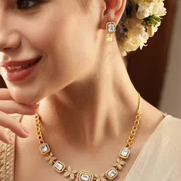 Rubans Gold-Plated Beaded Jewellery Set-25