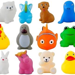 Sound Squeaky Bathing Toy for Baby Chu Chu Toy Set Pack of 12 Bath Toy-image-45