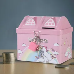 best buy Unicorn Coin Bank hut shape Money Box for Kids Coin Bank-image-69