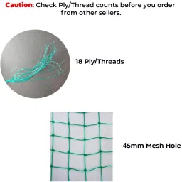 netylon Cricket Practice Net 10x30 Ft | Strong HDPE Net for Home Ground Training Use Cricket Net image 2