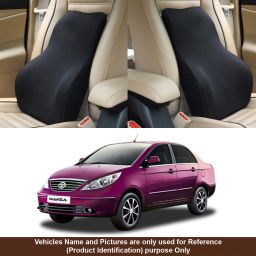 Black Fabric Car Pillow Cushion for Tata-image-3