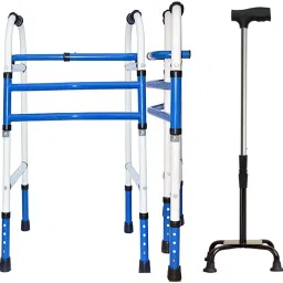 Adjustable Foldable Walker WS 01 for Men Women Adult Patients & Old Age People Walking Stick-image-66